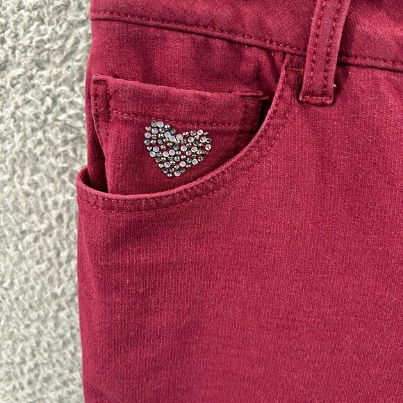 Quacker Factory Dream Jeannes Women Jeans 10 Short Plum Denim High Rise Stretch - Picture 3 of 10